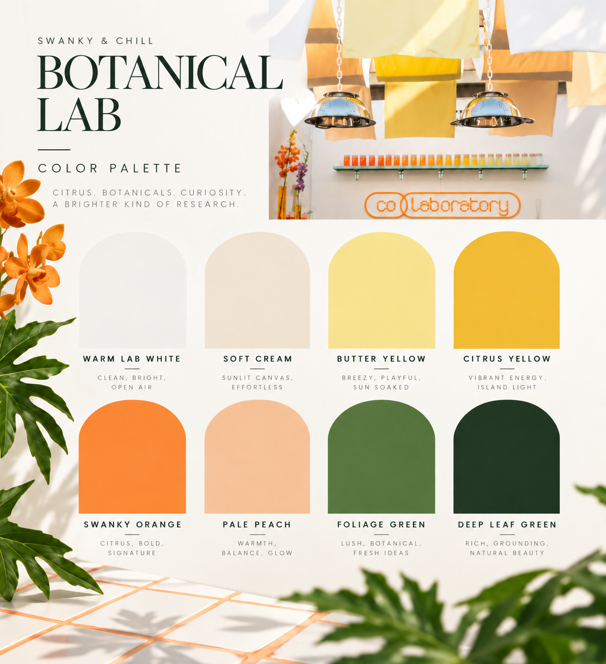 Swanky & Chill Botanical Lab colour palette
